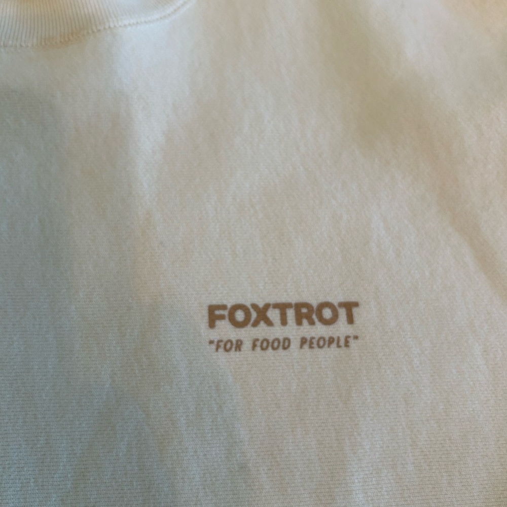 Foxtrot Market Cream Crewneck Sweatshirt Long Sleeve, Heavy weight, RARE | Sz S - Picture 2 of 10